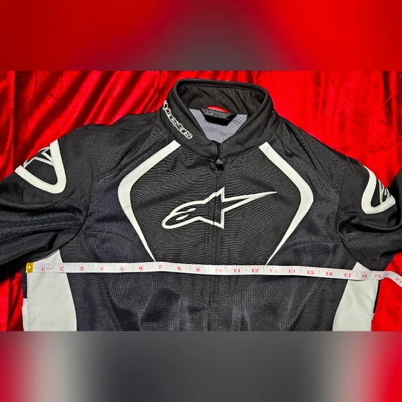 ALPINESTARS Stella T-JAWS WP Motorcycle Jacket Size M Black/White